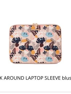 Poppy & Peonies Blush Floral Tablet Sleeve with Tropical Print